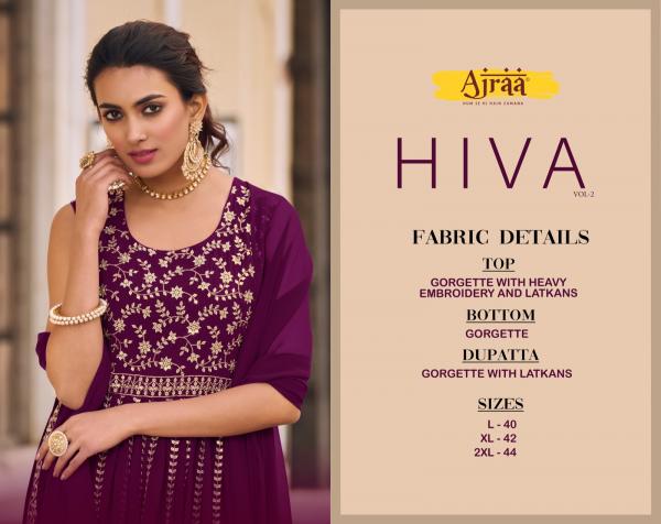 Ajraa Hiva Vol 2 Exclusive Georgette Designer Party Wear Kurti Collection